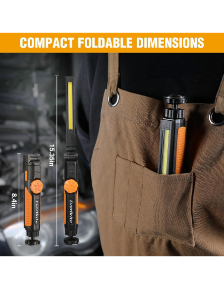 Linterna LED Plegable EverBrite 800 Lúmenes Magnética