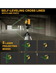 Nivel Láser PREXISO Verde Autonivelante con Trípode 95 cm 2