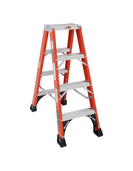 Escalera Doble Frente Louisville 4 Pies Fibra Vidrio 170 kg