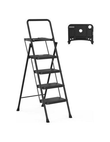 Escalera de paso HBTower 4 pasos plegable antideslizante