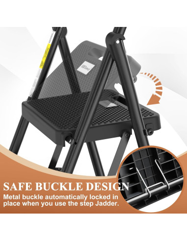 Escalera de paso HBTower 4 pasos plegable antideslizante