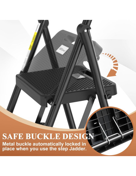 Escalera de paso HBTower 4 pasos plegable antideslizante