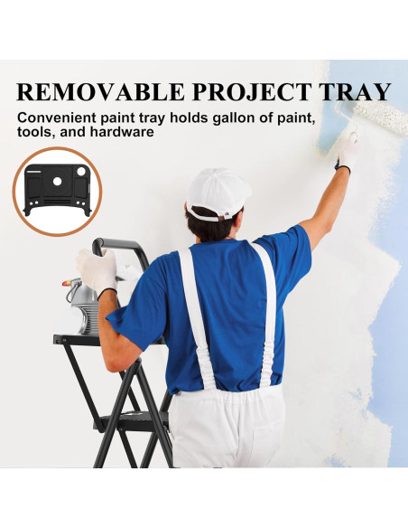 Escalera de paso HBTower 4 pasos plegable antideslizante