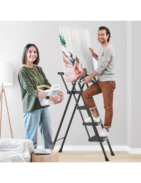 Escalera de paso HBTower 4 pasos plegable antideslizante