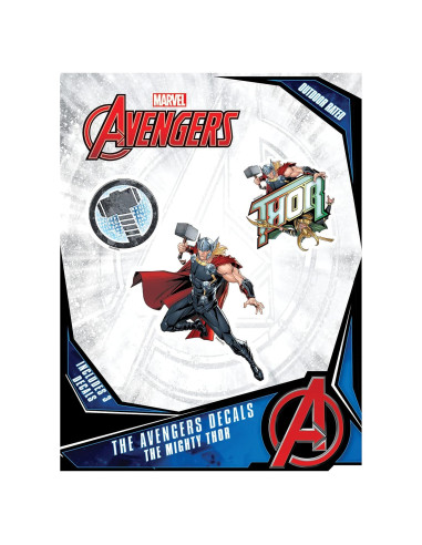 Set de 3 Calcomanías de Vinilo Thor - Stickers Marvel Resistentes