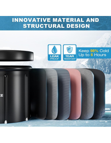 Bañera de Hielo LUTHBAXE Inflable 514L Portátil