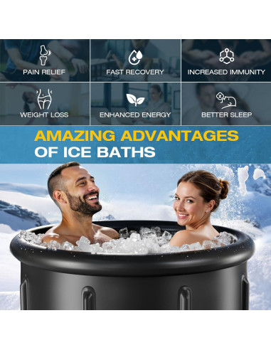 Bañera de Hielo LUTHBAXE Inflable 514L Portátil