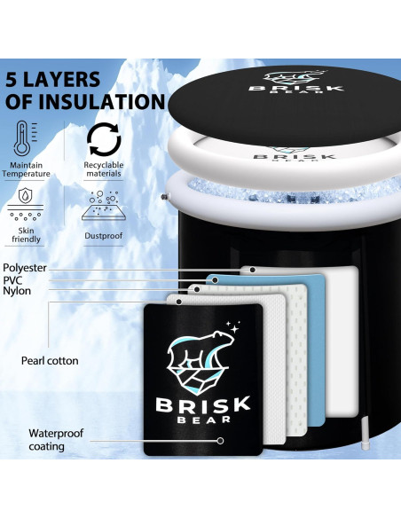 Tina de Baño de Hielo Brisk Bear Extra Grande 397L
