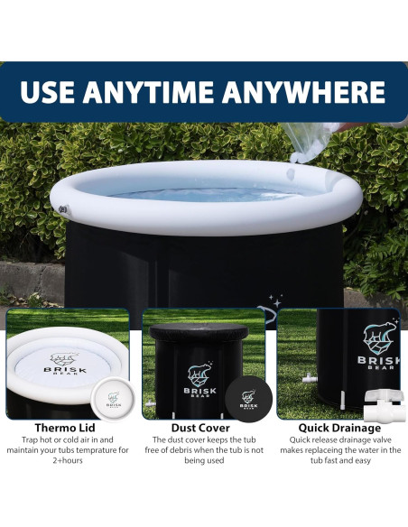 Tina de Baño de Hielo Brisk Bear Extra Grande 397L