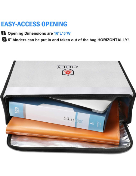 Bolsa de Documentos a Prueba de Fuego Cioey XL 40.64x12.7cm