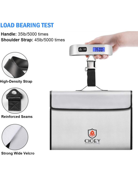 Bolsa de Documentos a Prueba de Fuego Cioey XL 40.64x12.7cm