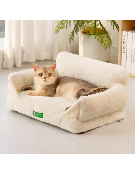 Cama Sofá para Gatos MEWOOFUN Blanca 54.86x25.4x30.99 cm