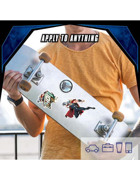 Set de 3 Calcomanías de Vinilo Thor - Stickers Marvel Resistentes