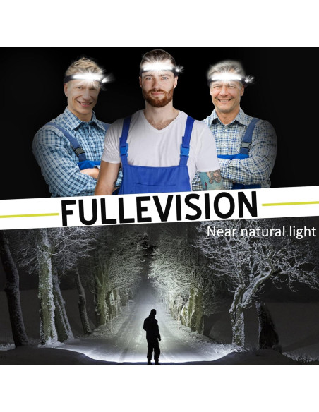 Linterna Frontal LED Recargable Ginlpd 2 Pack 1200 Lúmenes