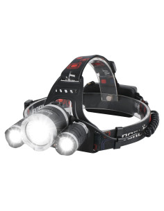 Linterna Frontal Recargable BORUIT RJ-3000 LED 4 Modos IPX5