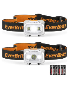 Linterna Frontal LED EverBrite, 4 Modos, Resistente al Agua IPX4