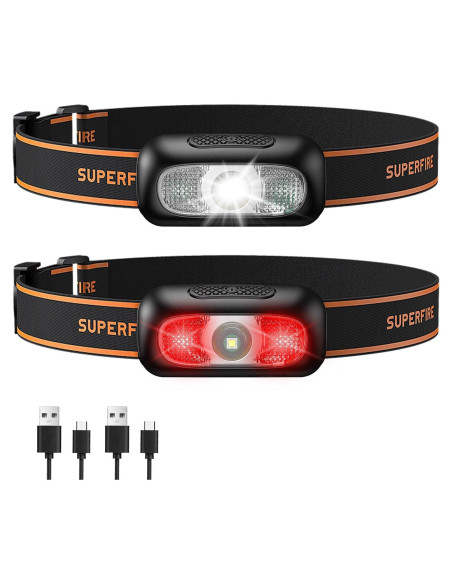 Linterna Frontal SuperFire HL06 1000 Lúmenes Recargable Linterna Frontal SuperFire HL06 1000 Lúmenes Recargable