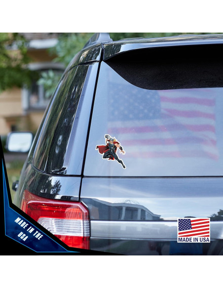 Set de 3 Calcomanías de Vinilo Thor - Stickers Marvel Resistentes