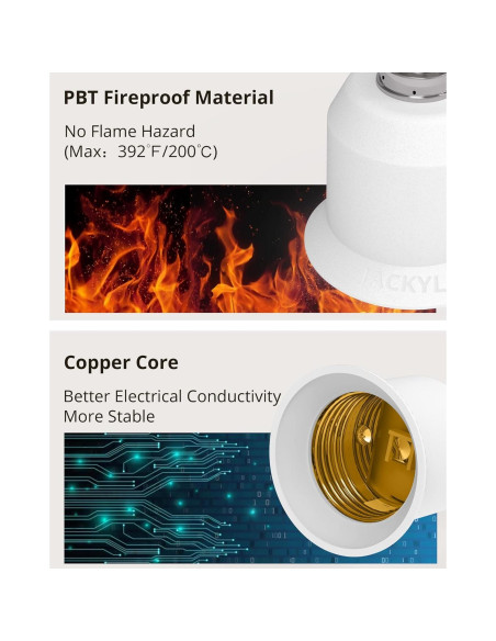 Adaptador E12 a E26 JACKYLED 10 Piezas 150W