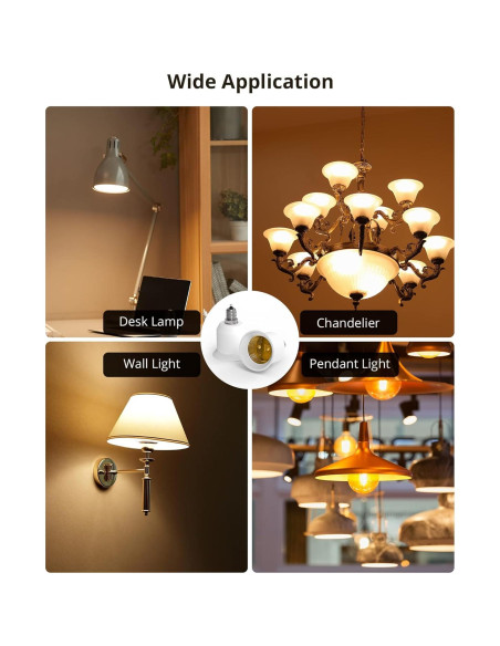 Adaptador E12 a E26 JACKYLED 10 Piezas 150W