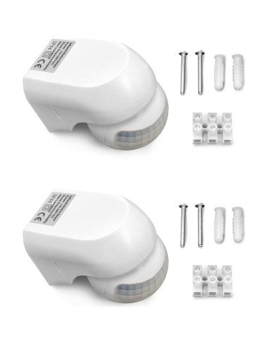 Interruptor de Luz QWORK con Sensor PIR 110-220V 2 Pzas