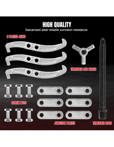 Juego de Extractores BIG RED 3 Piezas Garras Reversibles