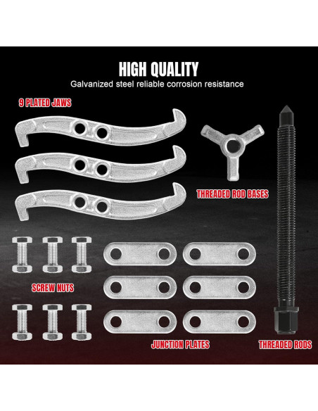 Juego de Extractores BIG RED 3 Piezas Garras Reversibles