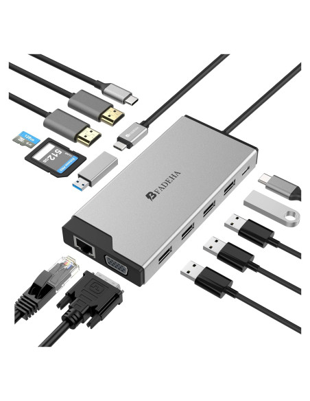 Adaptador Displaylink BFADEHA DV3 Triple Monitor HDMI USB C