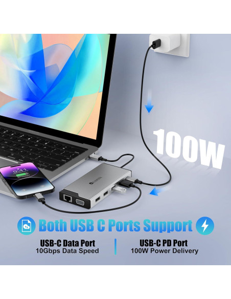 Adaptador Displaylink BFADEHA DV3 Triple Monitor HDMI USB C