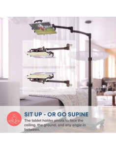 Soporte Rodante para Tabletas LEVO G2 Deluxe - Color Gunmetal 2