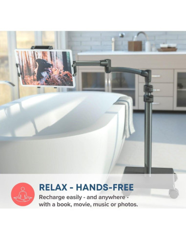 Soporte Rodante para Tabletas LEVO G2 Deluxe - Color Gunmetal