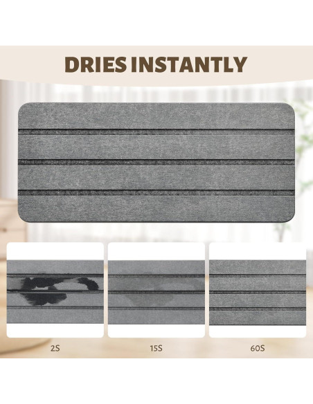 Bandeja de Baño Temoyj de Diatomita Gris 23x10 cm