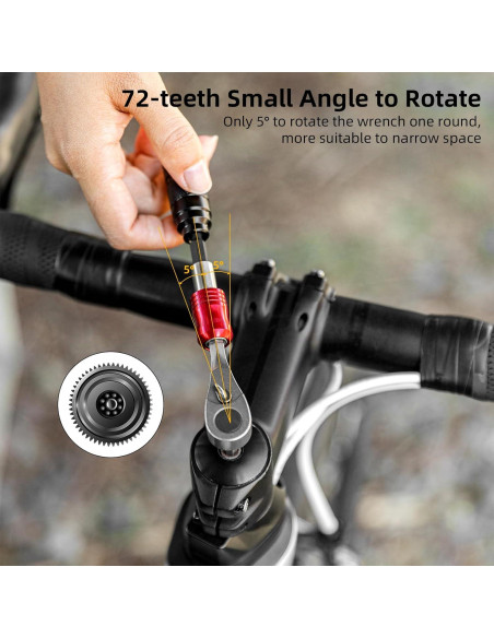 Juego de Llave de Carraca ROCKBROS 1/4" Hexágono 2.5-8mm