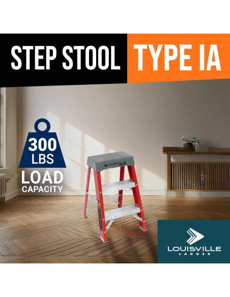 Escalera de Fibra de Vidrio Louisville 2 Pies 136 kg Industrial