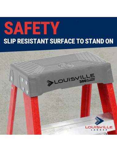 Escalera de Fibra de Vidrio Louisville 2 Pies 136 kg Industrial