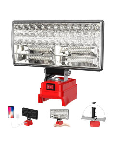 Luz de trabajo LED DEMIMA 20V 5400 lúmenes USB portátil