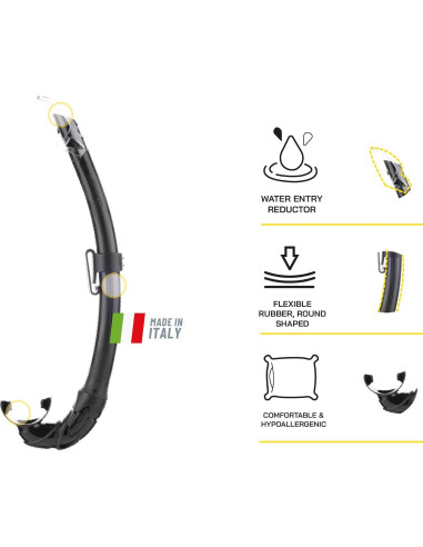 Paquete Snorkel Cressi Perla & Mexico Adulto Negro