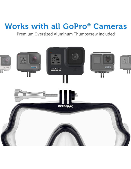 Máscara de buceo OCTOMASK con soporte para GoPro - Talla única Máscara de buceo OCTOMASK con soporte para GoPro - Talla única