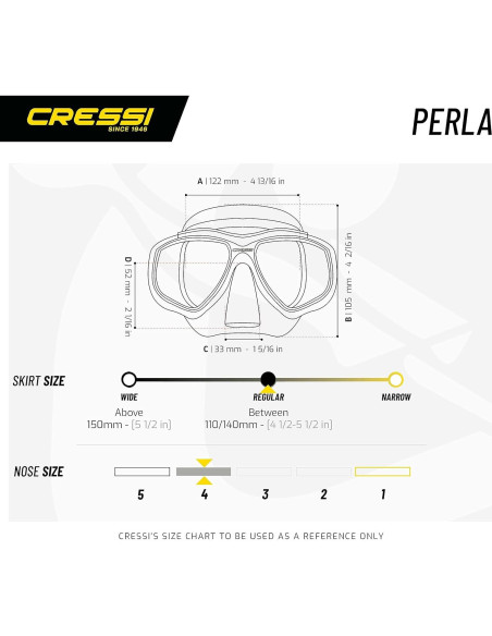 Paquete Snorkel Cressi Perla & Mexico Adulto Negro