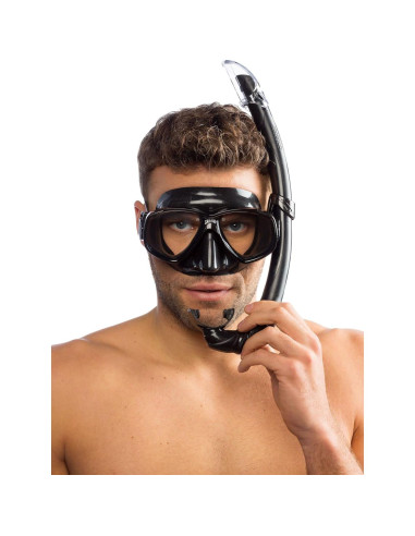 Paquete Snorkel Cressi Perla & Mexico Adulto Negro