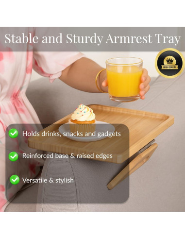 Mesa Bandeja para Sofá KANDOHAUS de Bambú Natural 33x24cm