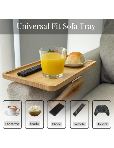 Mesa Bandeja para Sofá KANDOHAUS de Bambú Natural 33x24cm Mesa Bandeja para Sofá KANDOHAUS de Bambú Natural 33x24cm