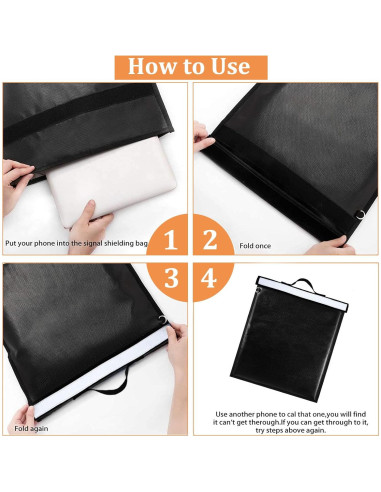 Bolsas Faraday Opastry 5 Piezas para Laptops y Teléfonos