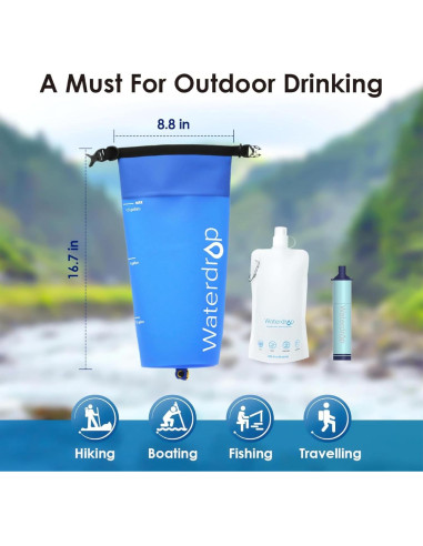 Filtro de Agua Gravity Waterdrop 5,300 L, Purificador Azul