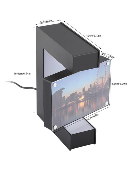 Marco de Foto Levitatante Naroote 12.7x8.6cm LED