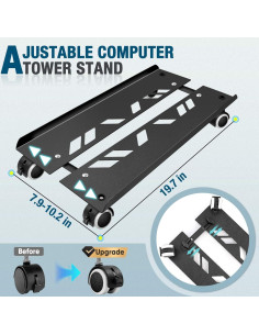 Soporte para Torre de PC Seloom Ajustable con Ruedas 2