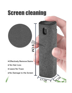 Kit Limpiador de Pantallas 2 en 1 Mketnymy Rosa y Negro 2