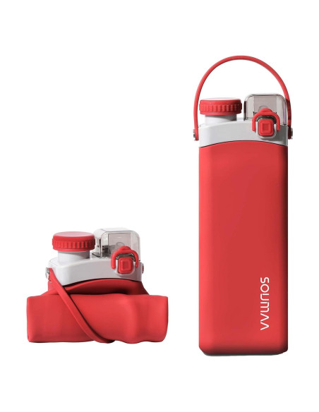 Botella de Agua Plegable SOUMAA 600ml Silicona BPA Libre