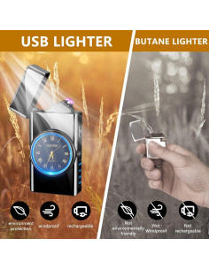 Encendedor Eléctrico USB RSBYE Doble Arco Resistente al Viento 2