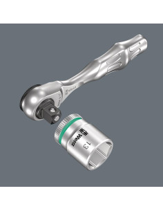 Carraca Wera 8008 A Mini 3 Cuadrada 1/4" 87mm 2